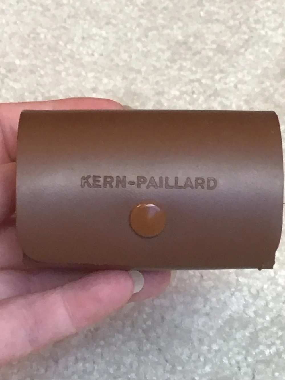 Vintage Kern-Paillard Bolox Lens Case, Genuine Brown Leather
